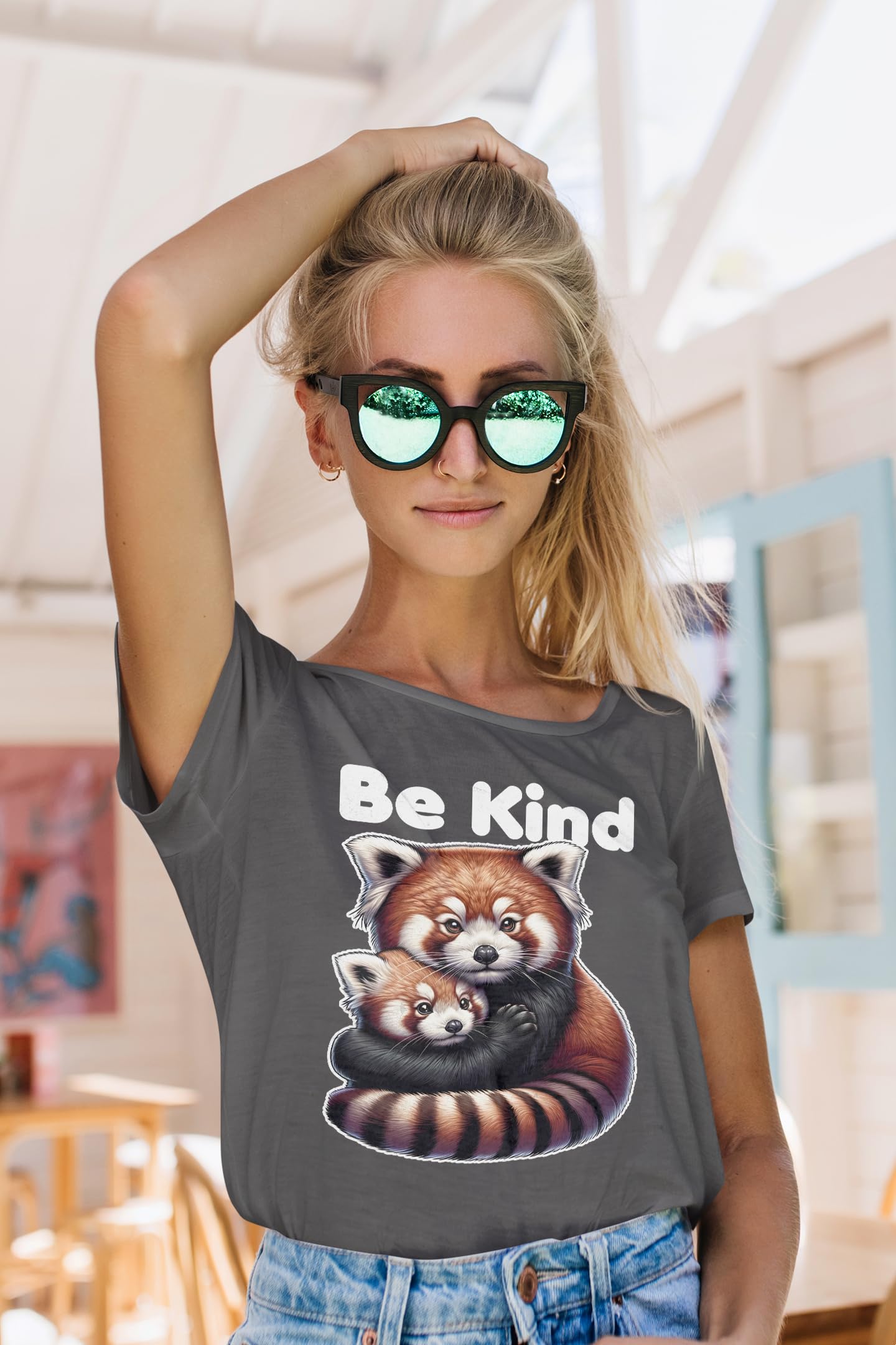 Be Kind Shirt, Red Panda, Kawaii, Cat Bear