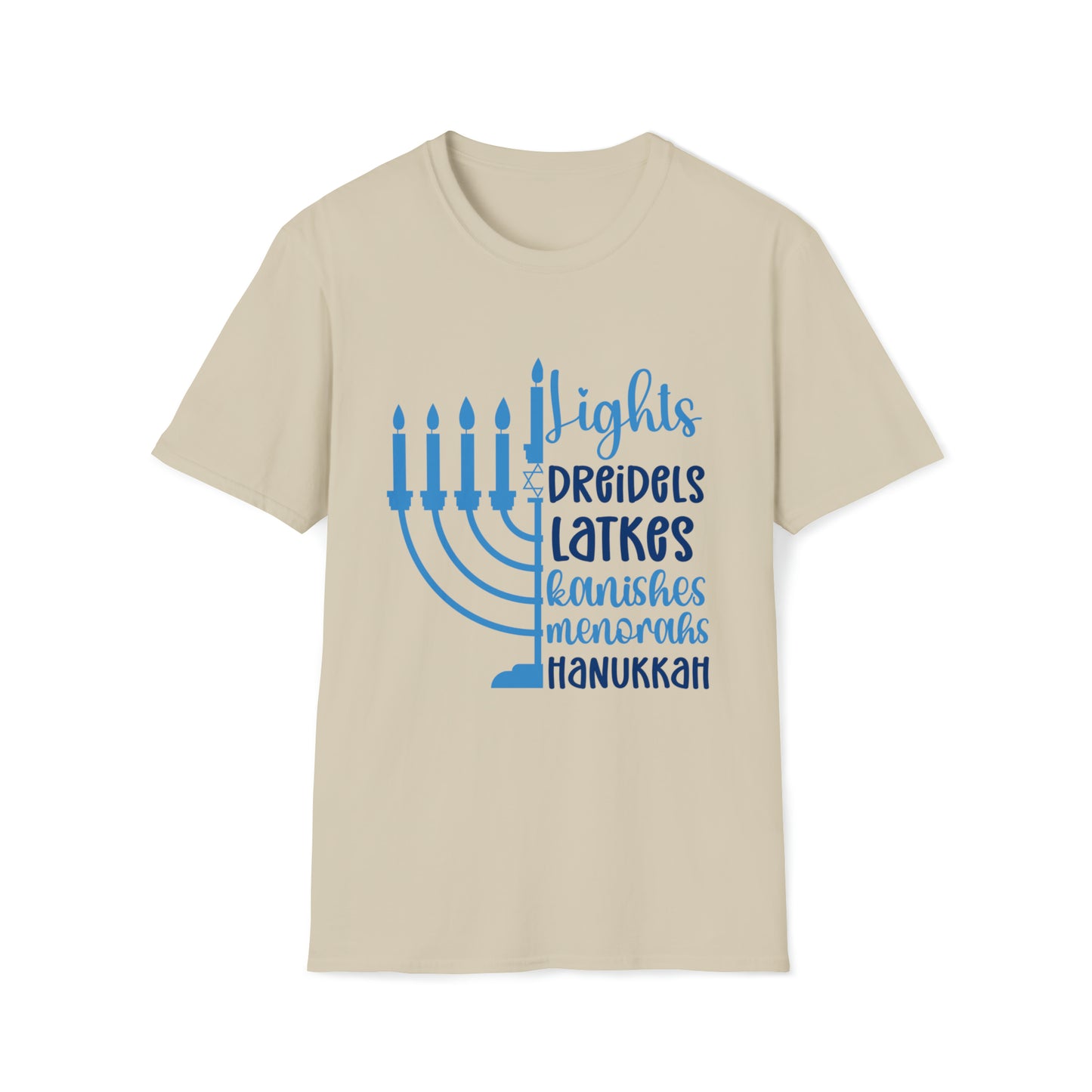 Happy Hanukkah Shirt, Jewish Holidays, Menorah, 8 Nights