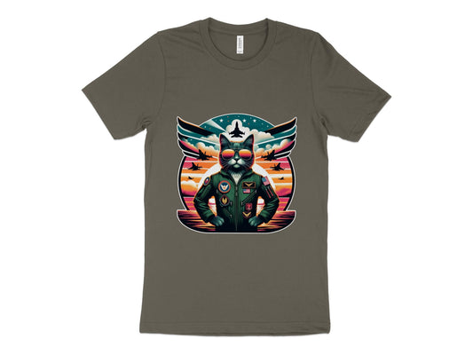 Aviator Shirt, Pilot, Cat, Plane, Aviation, Military