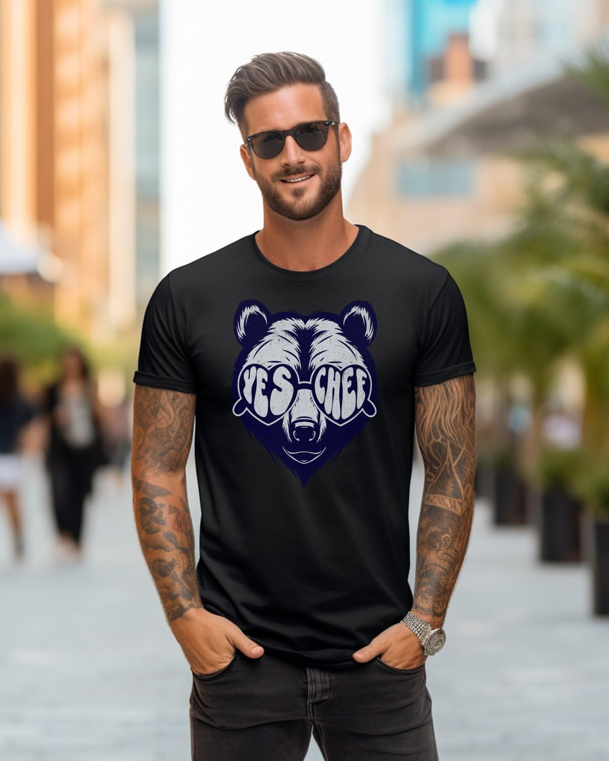 Bear Yes Chef Shirt, Gift, Cook, Chef
