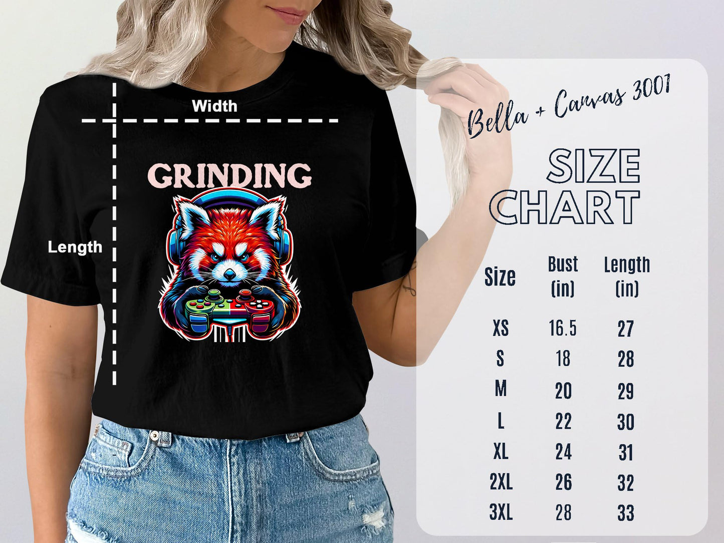 Gaming Shirt, Red Panda, Grinding, Video Games, Kawaii, Cute